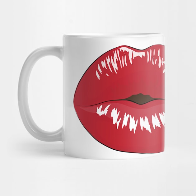 Pucker Red Lips Stick by Thedesignstuduo